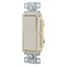 Hubbell Wiring Device-Kellems TradeSelect, Switches and Lighting Controls, Decorator Switch, Residential Grade, Rocker Switch, General Purpose AC, Three Way, 15A 120/277V AC, Push Back and Side Wired, Light RSD315LA - alternate 1